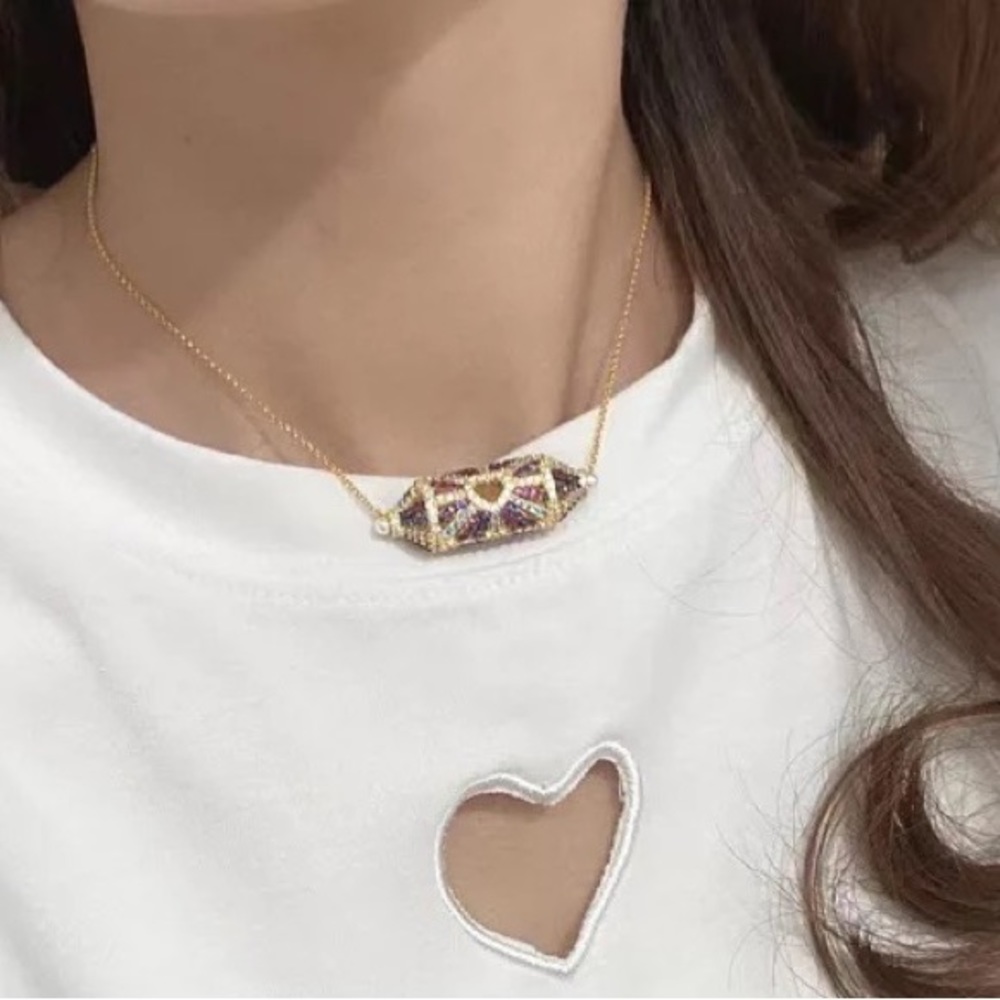 Rainbow Spinner Heart Necklace - Picture 5 of 16